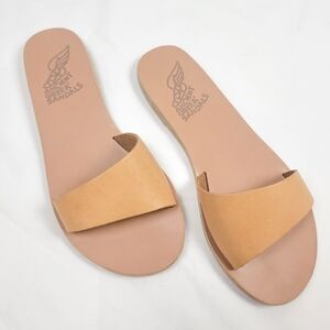 Ancient Greek Sandals Tan Leather Single Strap Shoes